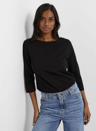 Contemporaine Womens 3/4 sleeves SUPIMA cotton T-shirt