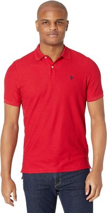 U.S.Polo Association U. S. Polo Assn. Ultimate Pique Polo Shirt Mens Red Short Sleeve Active JAX1825