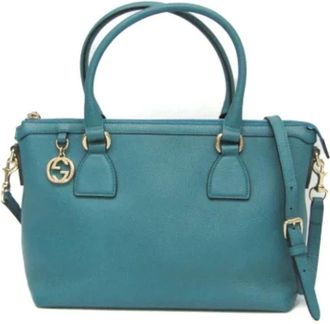 Gucci Pre-owned Handbags, female, Blue, Size: ONE SIZE Pre-owned Leather gucci-bags