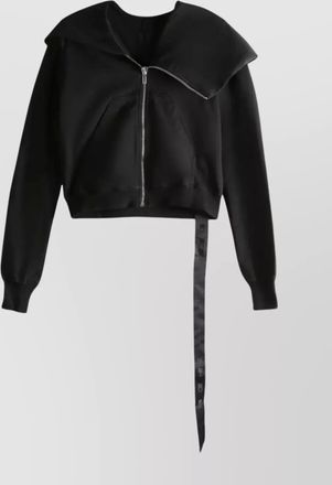 Rick Owens full hooded long sleeve zip cardigan