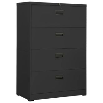 vidaXL Vidaxl - Armario Archivador De Acero Antracita 90x46x134 Cm