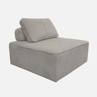 Sweeek Sweeek - M&oacute;dulo Para Sof&aacute; Modular De Pana, 1 Plaza, Lao, Gris Claro, 90x90x40 Cm