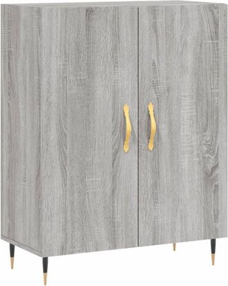 vidaXL Sideboard Grey Sonoma 69.5x34x90 cm Engineered Wood Vidaxl