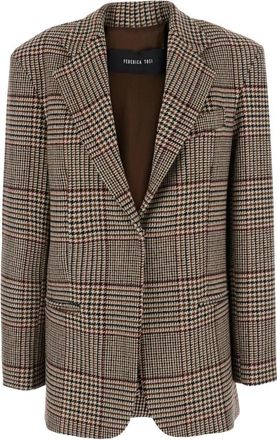 Federica Tosi Oversized Blazer Galles - Dames - Blazers - Veelkleurig - XS - Wol - Jassen