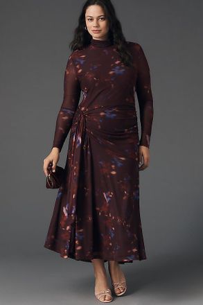 ASTR the Label Aubriella Plus High-Neck Midi Dress