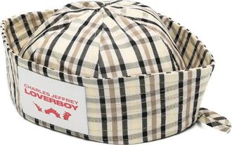 Charles Jeffrey Loverboy Plaid-pattern Tie-detail Hat