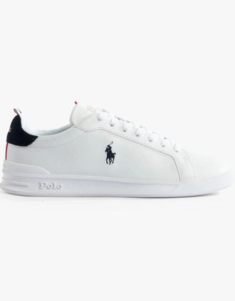 Polo Ralph Lauren Mens Polo Ralph Lauren HRT CT II Mens Trainers White/Navy/Red - Size: 10