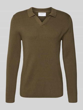 Lindbergh Lindbergh Relaxed Fit Pullover mit Strukturmuster in Oliv, Größe XXL