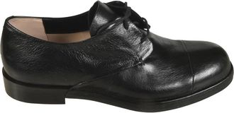 Del Carlo Zwarte platte schoenen - Dames - Veterschoenen - Zwart - 41 EU - Schoenen