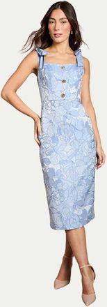 Coast Button Detail Pencil Dress in Blue at Nordstrom, Size 12