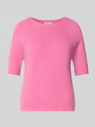 Rich & Royal Strickpullover mit gerippten Abschl&uuml;ssen in Pink, Gr&ouml;&szlig;e M