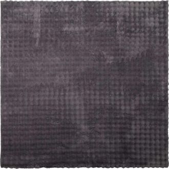 vidaXL Alfombras De &Aacute;rea Sirolo Gris Antracita 120 X 120 Cm Poli&eacute;ster Vidaxl