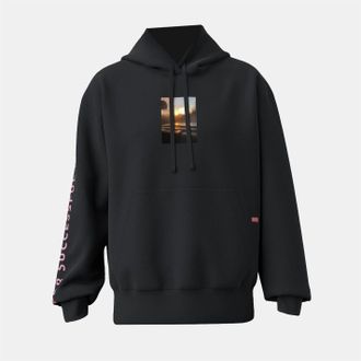 Diesel Mens Cassette Photo Hooded Neck Long Sleeve Sweatshirt in Black - Size Medium