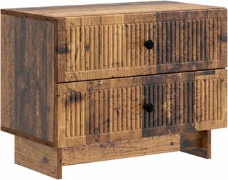 vidaXL Armario De Noche Madera Envejecida 62 X 34,5 X 47,5 Cm Vidaxl