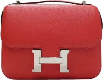 Hermès Epsom Mini Constance 18 crossbody bag - women - Calf Leather - One Size - Red