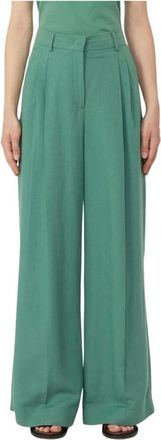 Max Mara Dames, Broeken, Groen, Maat: S