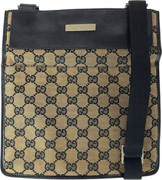 Gucci Beige Gg Canvas & Leather Shoulder Bag (Authentic Pre-Loved)