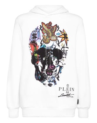 Philipp Plein Hoodie sweatshirt Tattoo Skull strass
