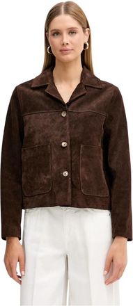 Vicolo Korte Su&egrave;de Jas - Dames - Leren en Su&egrave;de Jassen - Bruin - XS - Su&egrave;de - Jassen
