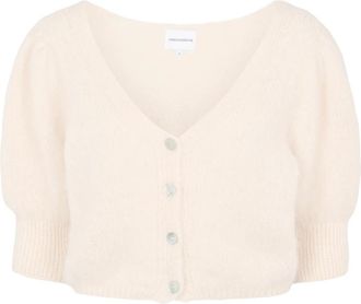 Americandreams Manda Alpaca Cardigan - Dames - Vesten - Wit - M - Wol - Truien & Vesten