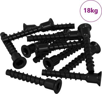 vidaXL Tornillo De Cabeza De Capuch&oacute;n De Enchufe 3072 Uds. Negro Vidaxl