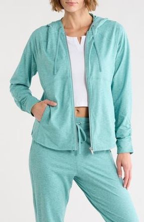 DKNY Spacedye Full Zip Hoodie in Coastln Sp at Nordstrom Rack, Size X-Small