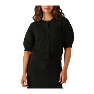 Notre-V Truien & Vesten, Dames, Zwart, S, Wol, Zwart Vest voor Vrouwen Nv-Golda