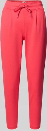 Ichi Slim Fit Stoffhose mit Viskose-Anteil Modell Kate in Neon Pink, Gr&ouml;&szlig;e XXL