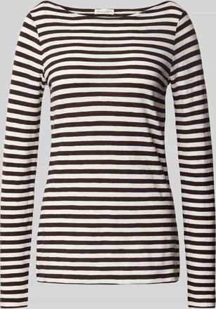 Marc O'Polo Regular Fit Langarmshirt aus reiner Baumwolle in Dunkelbraun, Größe XXL