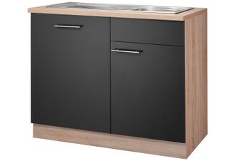 Wiho Küchen Spülenschrank »Montana« 110 cm breit, inkl. Tür/Griff/Sockel für vollint. Geschirrspüler
