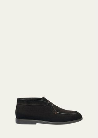Santoni Mens Ikki Suede Desert Boots