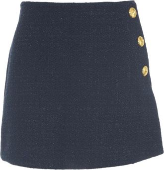 Pinko Flan Skirt - Dames - Korte rokken - Blauw - M - Katoen - Rokken