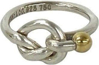 Tiffany & Co. Gold Silver Gold (18K) Silver 925 Band Ring (Pre-Owned)