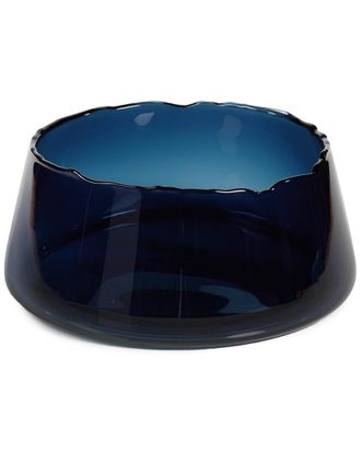 Zodax 12In Wide Manarola Midnight Blue Glass Bowl