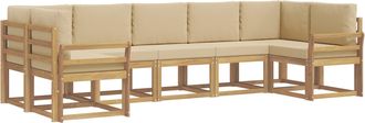 vidaXL Conjunto De Sof&aacute;s De Exterior 7 Uds. Y Beige Vidaxl