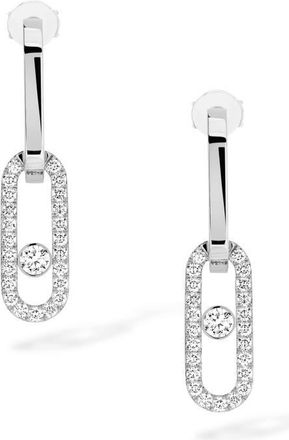 Messika Move Link Diamond Drop Earrings in White Gold at Nordstrom