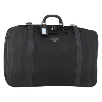 Prada Pre-owned Vintage Boston Tas - unisex - Vintage Weekendtas - Zwart - ONE Size - Nylon - Vintage