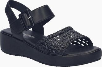 Josef Seibel Womens Eve 06 Womens Wedge Sandals - Black - Size: 6.5