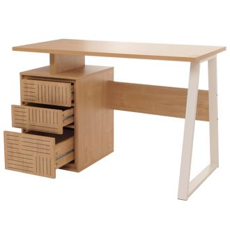 Hhg Hhg - Escritorio 903, Escritorio De Oficina Escritorio De Ordenador Escritorio De Trabajo, Caj&oacute;n, Madera De Melamina, 77x118x58cm, Olmo Naturaleza