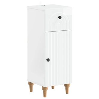 vidaXL Armario De Almacenamiento Para Ba&ntilde;o Alkmaar Blanco Brillante Vidaxl