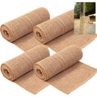 Elle Rollos De Arpillera De Yute Natural De 30 Cm X 3 M Para &Aacute;rboles De Invierno, Envolturas Protectoras Para