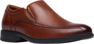 Clarks Mens Steadwell Step Loafer, Dark Tan Leather, 13 Wide