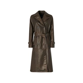 Pinko Pinko, Dames, Mantels, Bruin, Maat: S Zijde