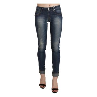 Acht Skinny Jeans, female, Blue, Size: W26 Low Waist Skinny Cropped Denim Trouser