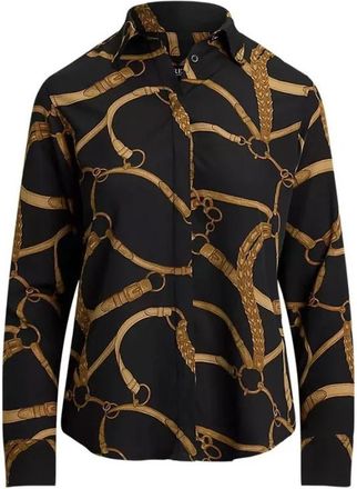 Ralph Lauren Blouse - Dames - Overhemden - Zwart - XL - Overhemden