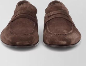 Premiata loafers almond toe penny strap suede