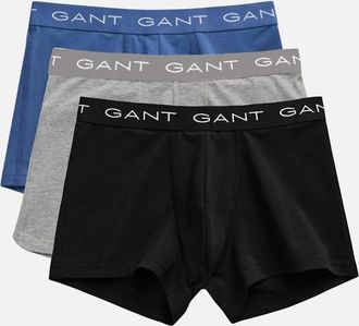 GANT Mens Gant Mens Trunks 3 Pack Mixed Underwear Cotton Trunks - Black - Size: 37/36/32