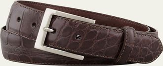 W. Kleinberg Matte Alligator Belt with Interchangeable Buckles