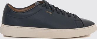 HUGO BOSS Low-Top Smooth Leather Sneakers with Printed Logo and Rubber Sole