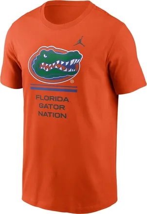 Nike Jordan Mens Florida Sideline Jordan Brand Dri-FIT College T-Shirt in Orange | 0JET89MUFN-ZK0